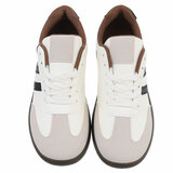 Beige mixed lage sneaker Akara _