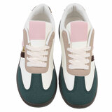 Groene mixed lage sneaker Akara _