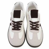 Cream mixed lage sneaker Akara _