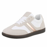 Witte mixed lage sneaker Akara _