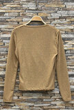 Chique gouden korte brillante blouse_