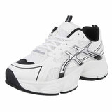 Zwart-witte lage sportieve sneaker Corola_