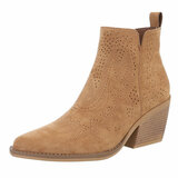 Camel daimen western-biker enkellaarsje Betsie   _