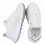 Witte lage sneaker Jannelie_