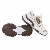 Beige lage sportieve sneaker Beppie_