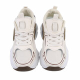 Beige lage sportieve sneaker Beppie_