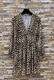 Mooie korte leopardprinted jurk _