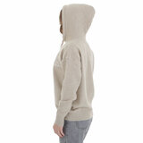 Beige hoodie met opschrift_