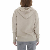 Beige hoodie met opschrift_