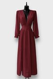 Stijlvolle bordeaux maxi jurk_