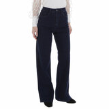 Modieuze donker blauwe jeans broek_