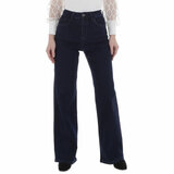 Modieuze donker blauwe jeans broek_