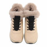 Kaki bruine hoge winter sneaker Nikkie_