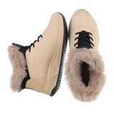 Kaki bruine hoge winter sneaker Nikkie_