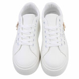 Witte lage sneaker Bruni_