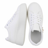 Witte lage sneaker Bruni_