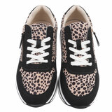 Zwarte lage mixed sneaker Jenny_