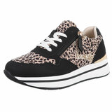 Zwarte lage mixed sneaker Jenny_