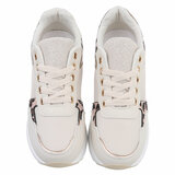 Beige hoge sneaker Bibia_