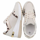 Beige hoge sneaker Bibia_