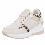 Beige hoge sneaker Bibia_