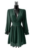 Elegante korte groene jurk met doublure  _