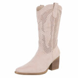 Beige daimen biker/western boot Babice_