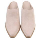 Beige daimen biker/western mule Balizza_