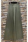 Kaki groene broek in satin  _