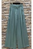 Wasabi groene broek in satin_