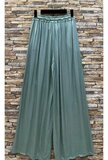 Wasabi groene broek in satin_