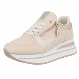 Beige hoge sneaker Elodie_