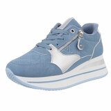 Blauwe hoge sneaker Elodie_