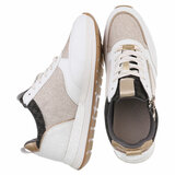 Beige lage sneaker Safia_