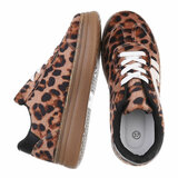 Lage sneaker Jorina met leopardprint_