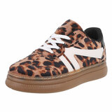 Lage sneaker Jorina met leopardprint_