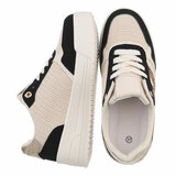 Zwart-beige lage sneaker Silke_