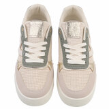 Groen-beige lage sneaker Silke_