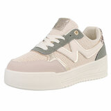 Groen-beige lage sneaker Silke_