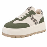 Groen beige lage sneaker Holy_