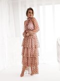 Magnifique oud rose maxi jurk in tulle_