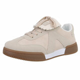 Beige lage sneaker Barunka_