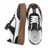 Wit-zwarte lage sneaker Ivana_