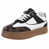 Wit-zwarte lage sneaker Ivana_