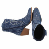 Blauw western-biker enkellaarsje Nabia_