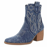 Blauw western-biker enkellaarsje Nabia_