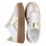 Wit beige lage  sneaker Manuela_