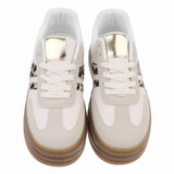 Beige lage sneaker Manuela_