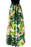 Mouwloze jumpsuit met tropical planten print_
