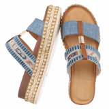 Blauwe mule Bonney_